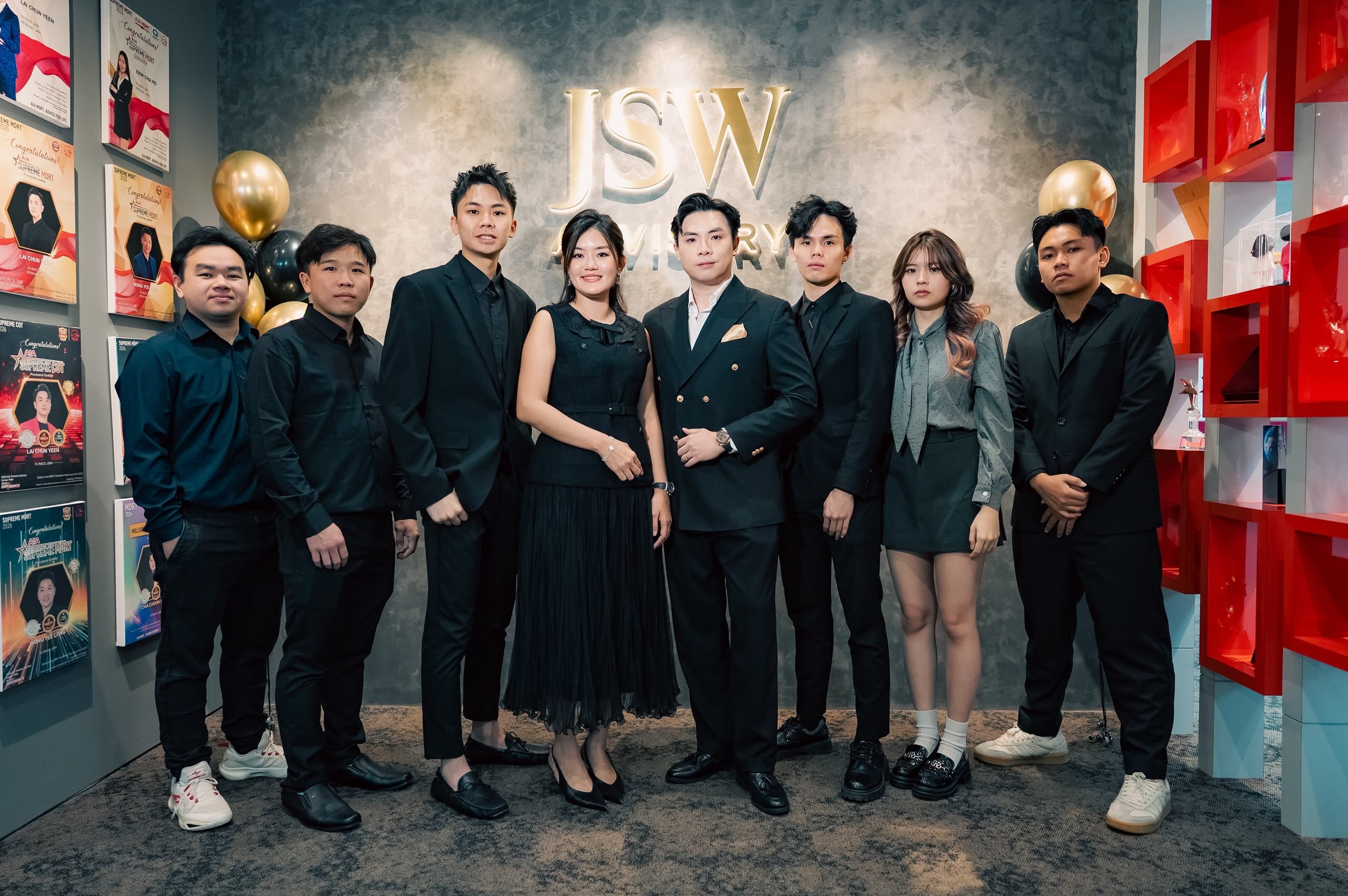 JSW team members at a group gathering