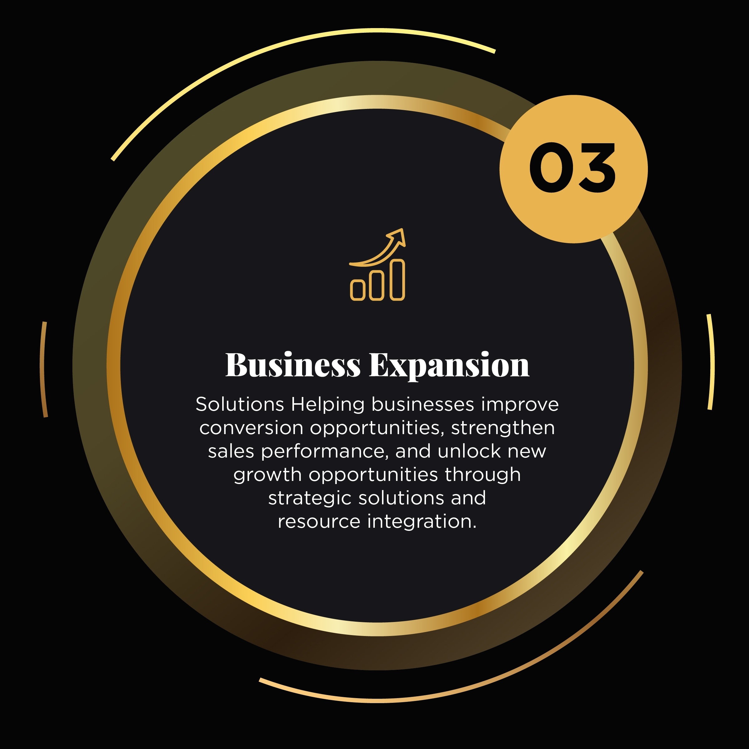 03: Business Expansion. Solutions helping businesses improve conversion opportunities, strengthen sales performance, and unlock new growth opportunities through strategic solutions and resource integration.